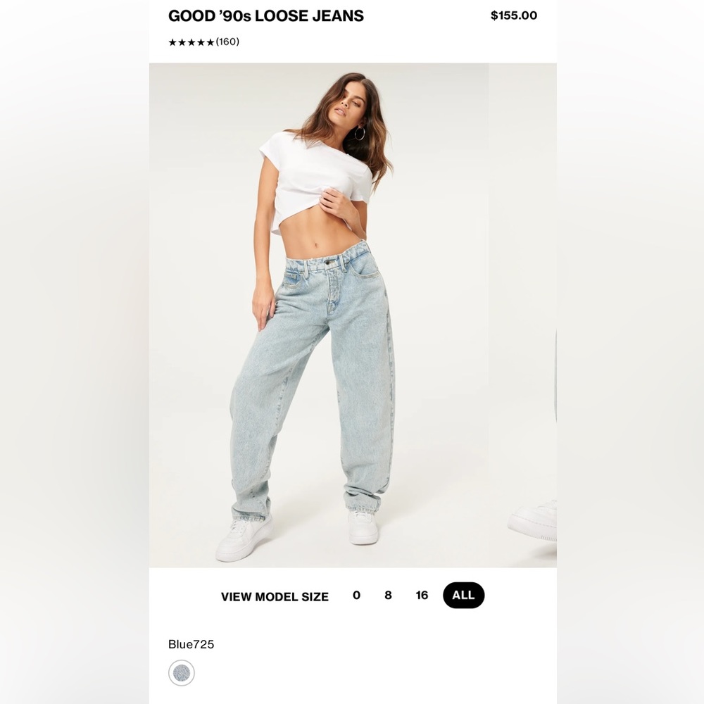 Good American NWT Good 90’s Loose Jeans